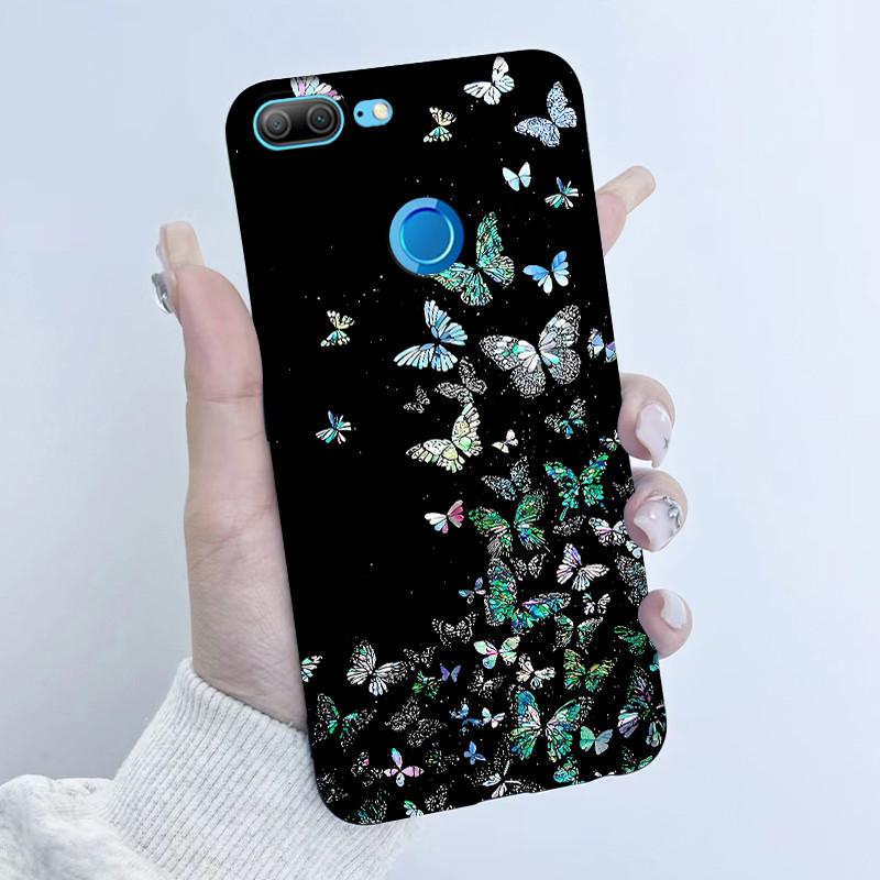 For Honor 9 Lite LLD-L21 LLD-L31 Phone Case Flower Girl Design Soft Silicone TPU Back Housing for Honor 9 STF-L09 STF-AL10 Cover