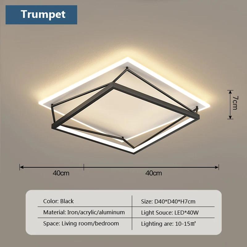 Modern LED Pendant Lamp For Living Room Bedroom Ceiling Light Square Round Industrial Ceiling Lamp Indoor Decor Lighting Fixture