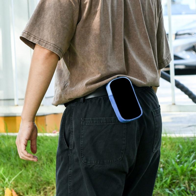 MP3/MP4 Storage Bag Travel Carrying Case Music Player Pouch with Carabiner Anti-Drops and Dustproof Protective Cover