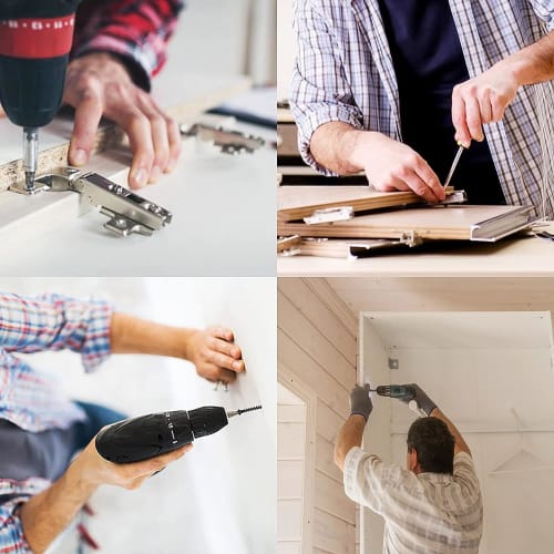 TAORAYO Black Cross Recessed Countersunk Wood Screws, 220 Pieces, 7 Sizes (3.5mm X 16mm/20mm/25mm/30mm/35mm/40mm/50mm), Self-Tapping Screws, Truss Hea