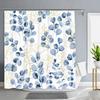 Green Plants Eucalyptus Leaves Shower Curtain Natural Watercolour Leaves Tropical Botanical Patterns Bath Curtain Bathroom Decor