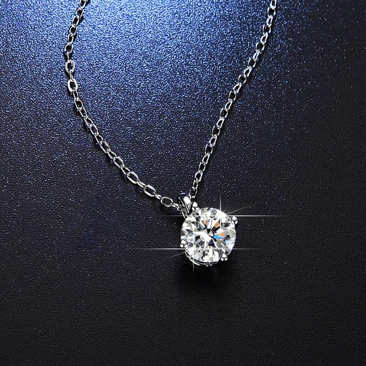 S925 Sterling Silver Premium Pendant Necklace Moissanite Stone 925 Silver Fashionable Jewelry Weddings Parties