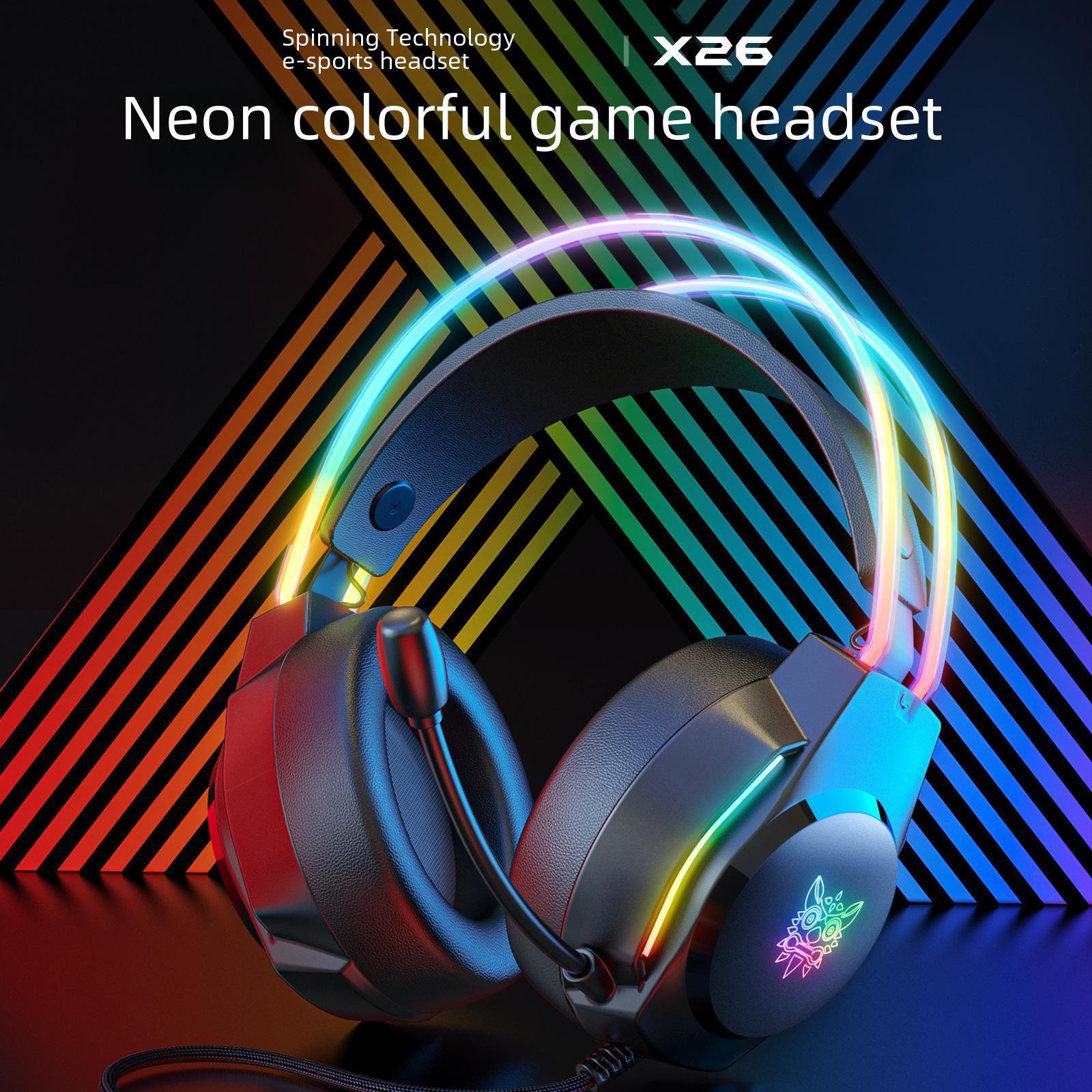 

Шумоподавляющая гарнитура ONIKUMA X26 Luminous E-Sports чёрный