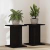 Plant Stand 2 pcs Black Oak Effect 30 x 30 x 40 cm