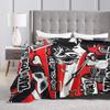 Anime P-Persona 5 Flannel Blanket  Soft Warm Bedding Throws For Outdoor Travel Street Trend Bedspread Sofa Bed Cover