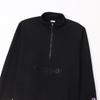 Long Brushed Clear Rubber Half Zip Black [Champion] Sweatshirt, Sleeve, Lining, Print, Sweatshirt, Men's Casual, C3-A004