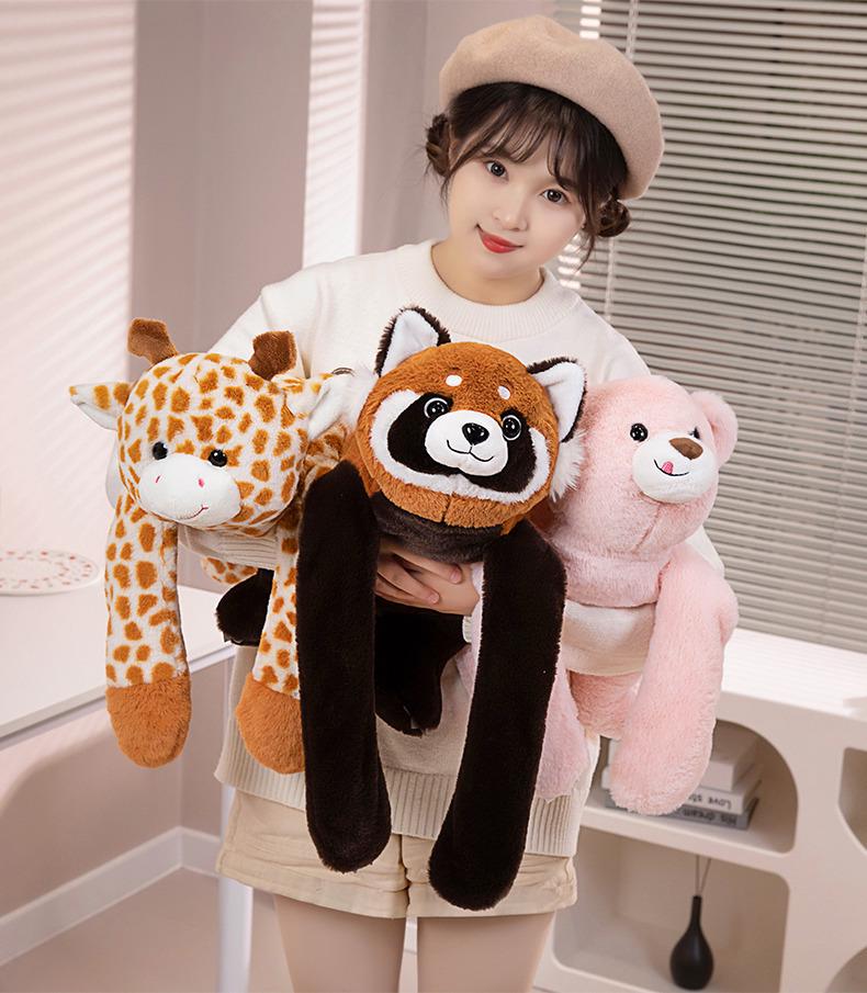 New Style Raccoon Panda Plush Toy - Cartoon Shoulder Doll for Kids