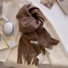 Winter Wool Scarf For Women Long Warm Cashmere Scarves Hijab Solid Lady Shawl Wrap Female Pashmina Bandana Head Scarfs New