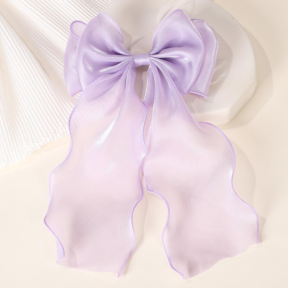 RAINBOW BOWS 1Pcs Cream Colored Bow Hair Clip Super Fairy Back Head Clips Elegant Women Ponytail Fahion Hair Accessories