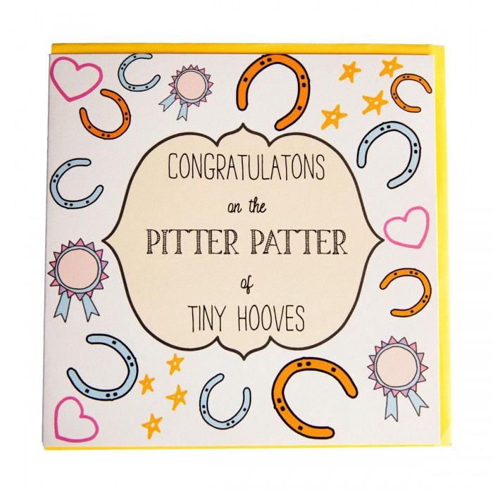 Gubblecote Pitter Patter Hooves Congratulations Card