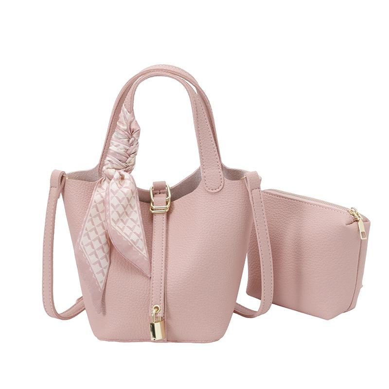 Lychee pattern vegetable basket bag new trendy simple casual shoulder messenger bag niche portable bucket bag