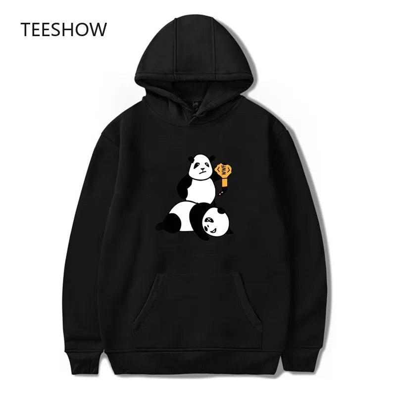 Забавные толстовки WoUnisex с принтом WWF Panda, милый мультяшный оверсайз с длинными рукавами, одежда WoUnisex, пуловеры, топы, зимняя женская одежда L