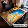 Fish Ocean Theme Custom Mouse Pad Personalized With Name Text Customized Desk Mat For Office Home Decor