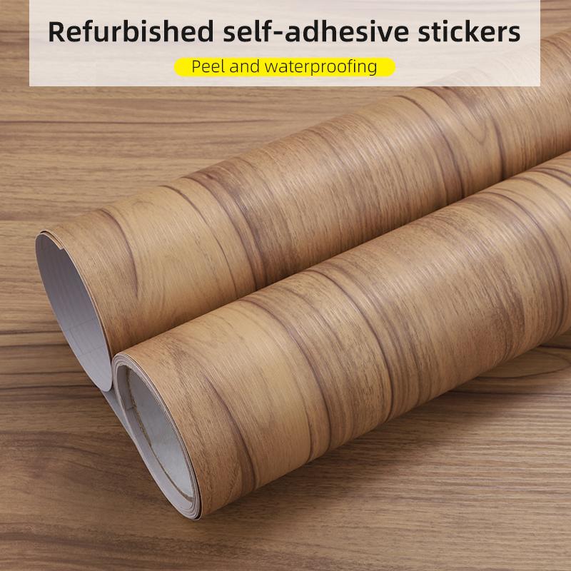 5 metri, autocolant lemn, autocolante renovare dulap, hârtie de contact, tapet autoadeziv, impermeabil, tapet texturat, Larg a