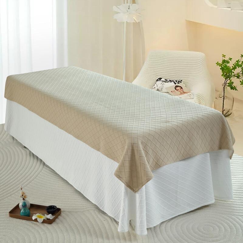 1PC Beauty Salon Bed Sheets with Face Hole Skin-friendly Spa Massage Table Covers Face Towels Set Salon Barbershop Decoration
