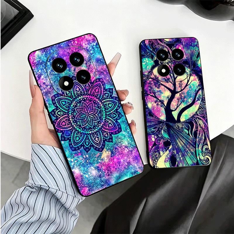 Mandala Sunflower Dreamy Style Soft Phone Case for Xiaomi Redmi Note 12 13 14 15 Pro Plus 11 12S 11S 11T 10 4G Black Cover Back