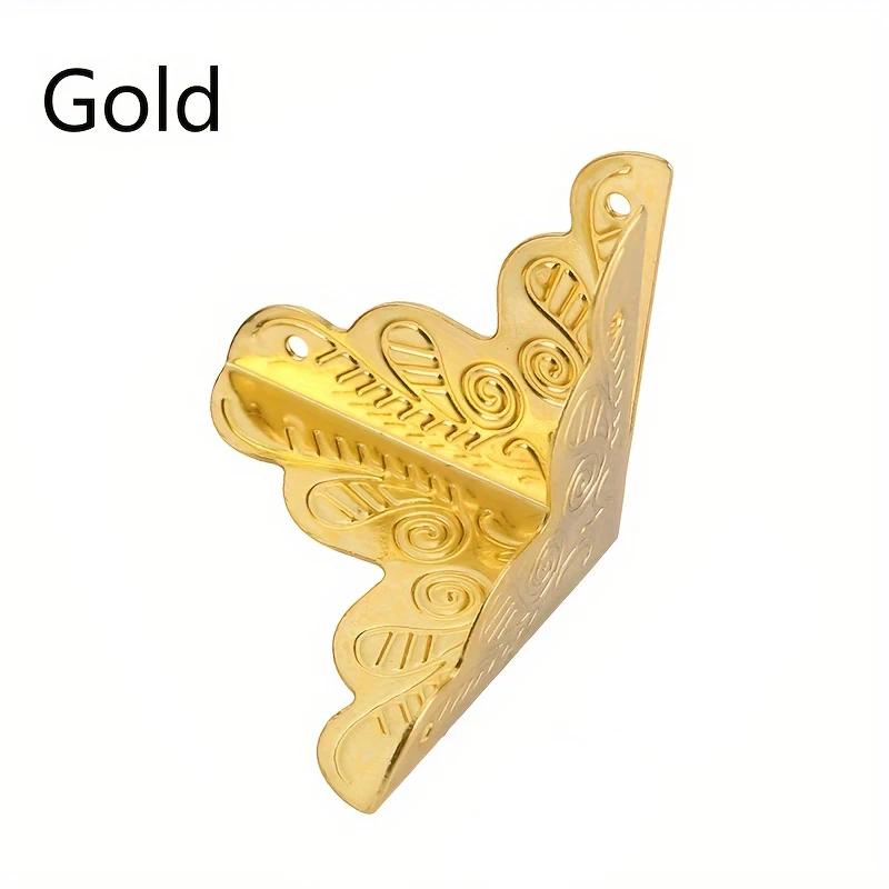 12pcs Wooden Box Corner Protector Cover Guard  for Jewelry Chest Wine Gift Case Decorative Bronze Golden Silver DIY