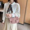 Small bag women's new fashion diamond one-shoulder messenger bag wide shoulder strap small square bag trendy one