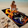 proof beach towel with a Ozzy Madman pattern - soft,absorbent,quick-drying,machine washable - perfect for swimming,camping,bathing