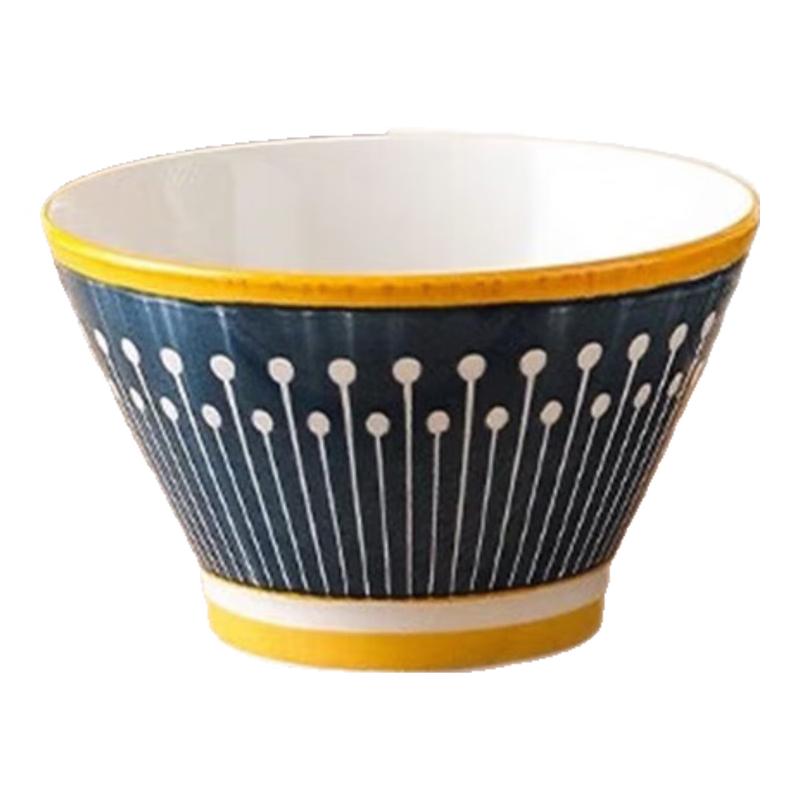 

Peierson Nordic Ceramic High-Foot Rice Bowls 5-inch Hat Bowl - 6 Pack