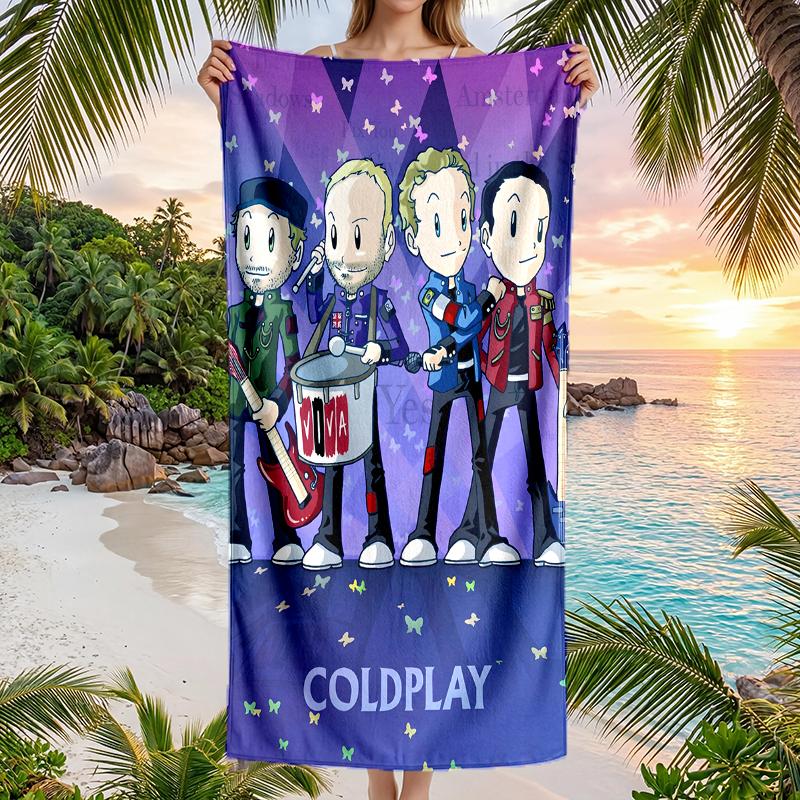 Coldplay Fashion Beach Towel: Ideal for Summer Adventures Soft, absorbent and quick drying suitable for swimming and bathing