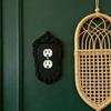 Gothic Style Wall Switches Plate Cover Elegant Decorative Plastic Panel Elegant Black Wall Panel Cover For Home Decoration
