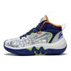 Li Ning Comfortable Non-Slip Shock Absorbing Wear-Resistant High-Top Basketball Shoes Kids Sneakers Dark-Blue YKBS086-7