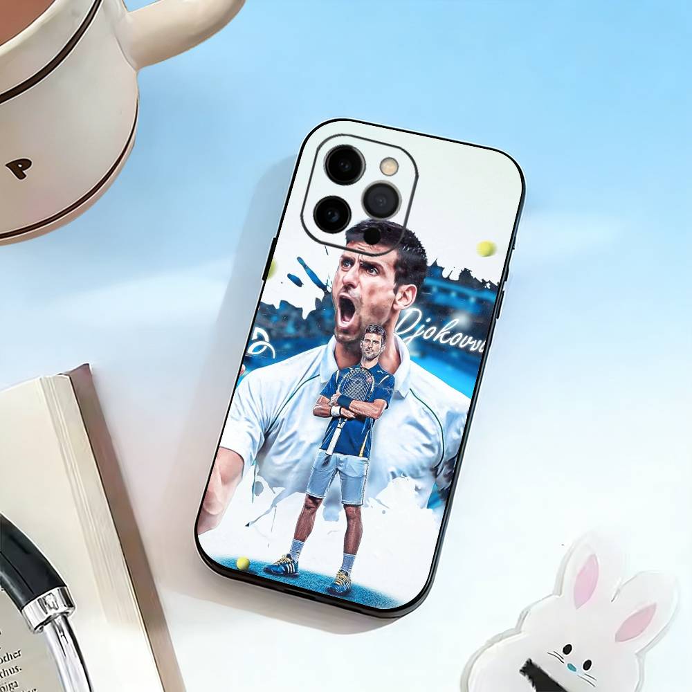 GOAT-Novak Djokovic Handyhülle Für iPhone 17, 16,15,14,13,12,11 Plus,Pro Max, Andere Weiche Schwarze Abdeckung