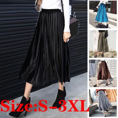 mid length velvet skirts