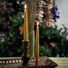 Natural Beeswax Taper Candles, DEYBBY Smokeless and Dripless Beeswax Candles, Long Lasting Burning, Nontoxic, 8 Inch, 6 Pack
