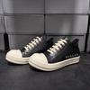 Luxury Men'S Genuine Leather Low Top Casual Shoes Women Board Shoes Lace Up Thick Bottom Breathable Street Style Flats Sneakers