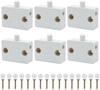 6PCS Cupboard Door Switch White 1A 250V Cupboard Light Control Switch Cupboard Auto Control Switch Push To Wardrobes, Bookcases, Cupboard Doors,