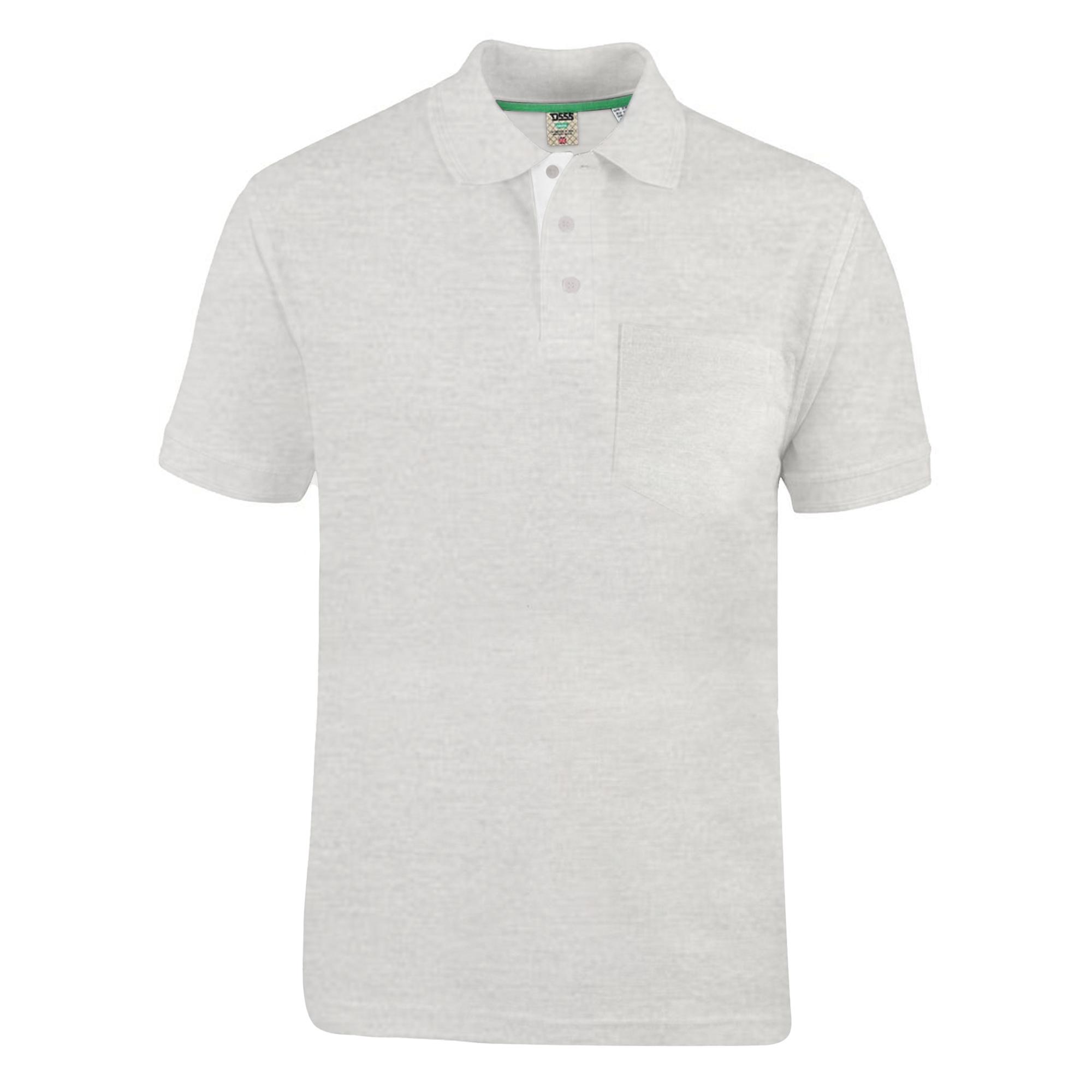 Duke Heren D555 Grant Pique Kingsize poloshirt 4XL grijs