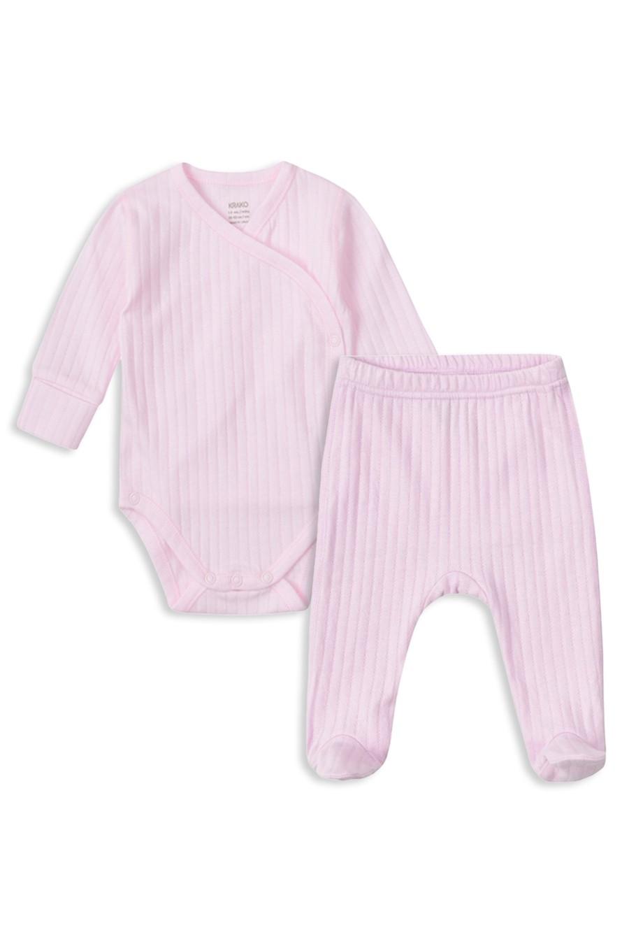 

комплект: боді та повзунки KRAKO (80312) 50(cm) рожевий