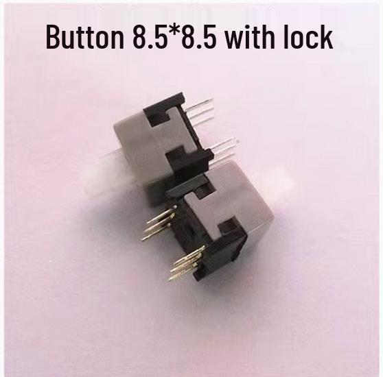 Six-pin Button Switch Keypad, Non-locking, Side-mounted, Sizes: 5.8x5.8, 7x7, 8x8, 8.5x8.5 MM