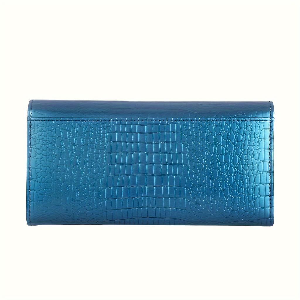Fashion Women Long Wallet Faux Leather Solid Color Multi-card Slots Card Holder Purse