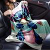 1pc Flannel Cute Stitch Cartoon Pattern Bed Small Cover Blanket Sofa Blanket Birthday Gift Home Decoration 's Room Bedroom