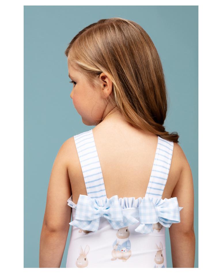 2025 Rabbit Beach One-Piece Swimsuit for Kids: Summer Swimwear for Boys & Girls