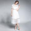 Abito da Cocktail da Donna in Pizzo Floreale Sweetheart Aderente e Svasato per Eleganti Serate