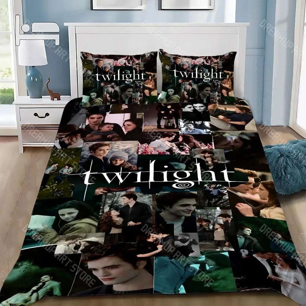 Housse de couette La Saga Twilight 3D Exquis Dessin animé Vache Impression Numérique Ensemble de literie Couette Lit Jeunesse Décoration de la maison Enfants Garçons EU Single 90x200cm