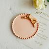 Elegant Bowknot Decor Candle Holder Tray Beautiful Bright-colored Resin Candle Base Tray Household Supplies