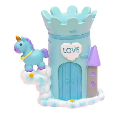 Queen-b Einhorn Stiftehalter, Niedliche Mädchen Schreibtisch Aufbewahrungsbox, Schreibtischzubehör, Schreibwaren, Stifte, Bürobedarf, Geschenk (blau)