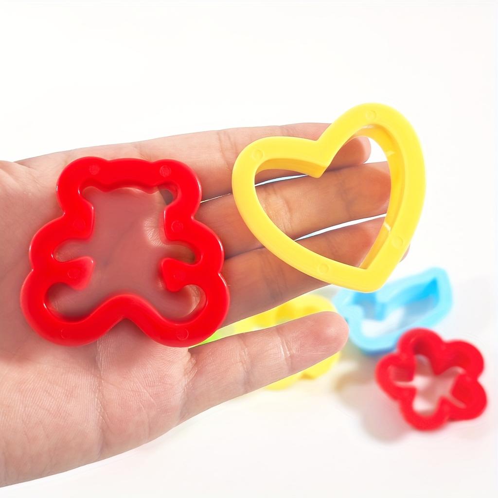 12pcs, Clay Tool Set, Soft Pottery Mold DIY Clay Cutter Clay Polymer Geometric Shape Mold, Multiple Colors Available.