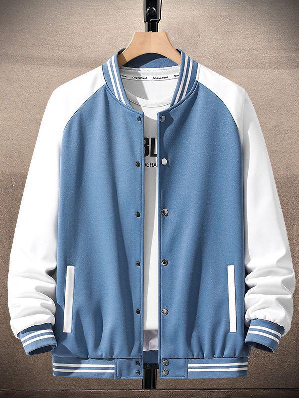 Men's 2024 Autumn Loose Baseball Jacket - Trendy Casual Style for Teens and Students