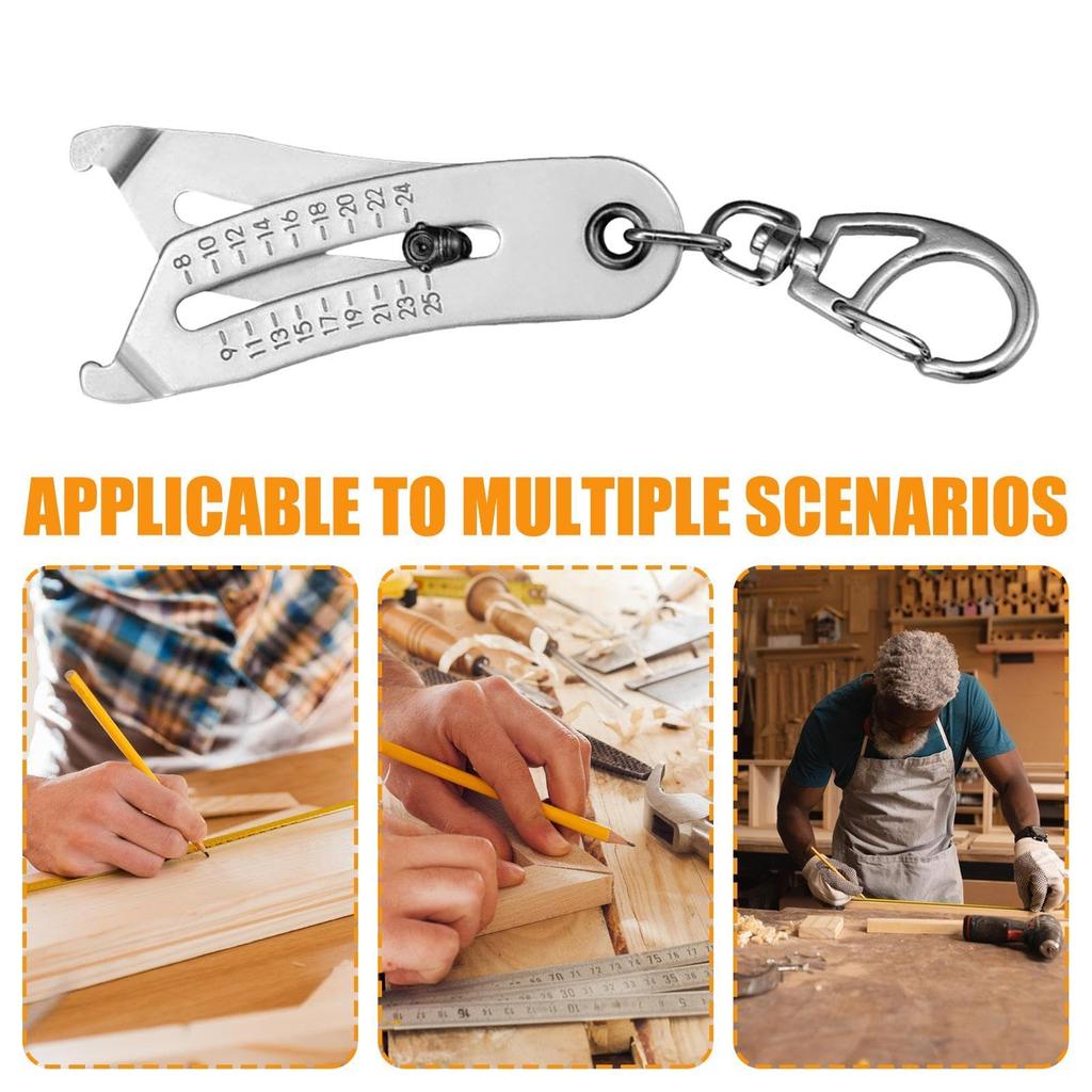 Bolt Size Finder Keychain | Portable Precision Thread Size Checker | 2024 New Nut