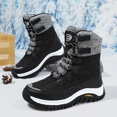 Nordost Outdoor-Reisen Schneestiefel Damen High-Top Übergröße Samt Warm Wandern Rutschfest Damen Wanderschuhe