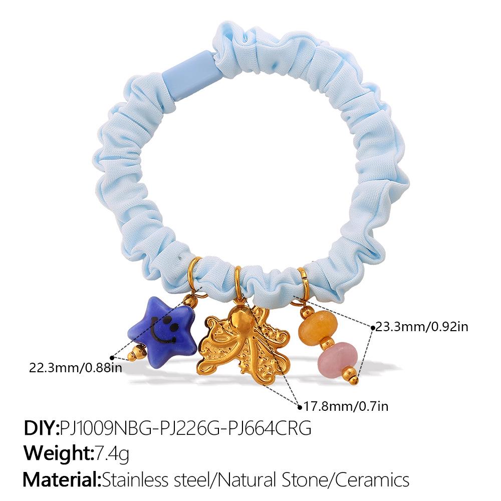 Stainless Steel Cute Marine Animal Hair Tie with Pendant