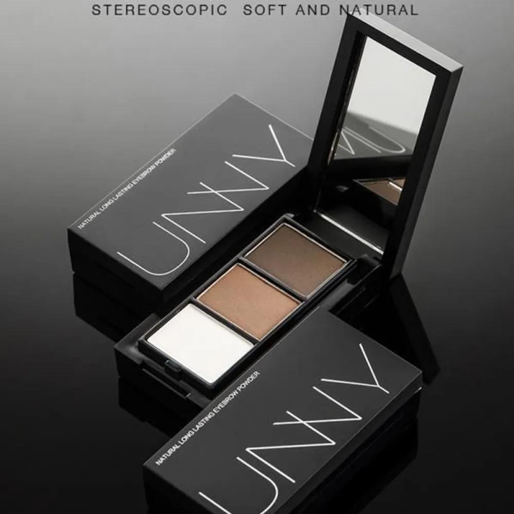Eyebrow Pencil Waterproof UNNY 3-in-1 Eyebrow Powder Palette Gel 02 Ash Brown