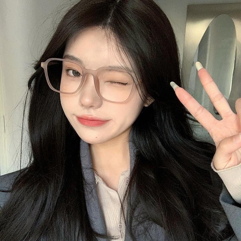 New Trendy Anti-Blue Finished Myopia Glasses Women'S Square Frame Clear Lens Eyewear Unisex Minus Diopter Near Sight Eyeglasses