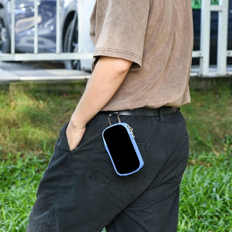 MP3/MP4 Storage Bag Travel Carrying Case Music Player Pouch with Carabiner Anti-Drops and Dustproof Protective Cover